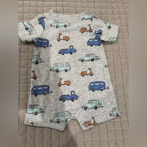 Garanimals Light Gray Baby Romper with Fun Print